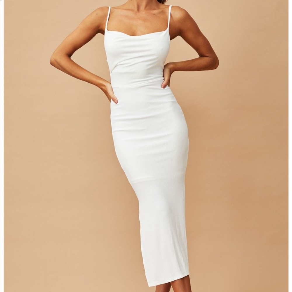 Midi white dress